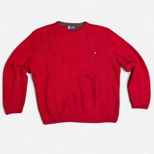 Chaps‎ Ralph Lauren Red Knit Sweater Size XL